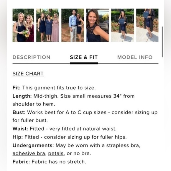 Lulus Pay Tribute crochet navy blue dress size size - Picture 8 of 9